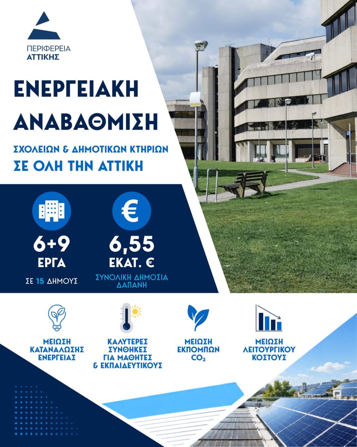 Νίκος Χαρδαλιάς: «Χρηματοδοτούμε την ενεργειακή αναβάθμιση σχολείων και δημοτικών κτηρίων σε όλη την Αττική»